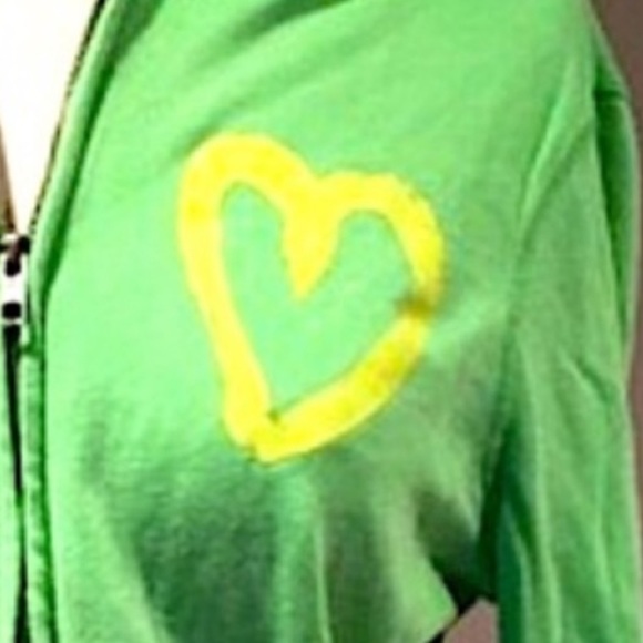 ‼️SOLD‼️ VICTORIAS SECRET PINK Vintage Green Zip Up Hoodie Jacket - Picture 6 of 7